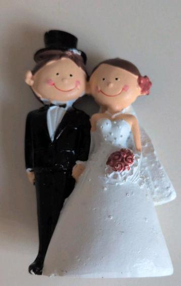 Mr & Mrs keramisch bruidspaar - bruidstaart  beschikbaar voor biedingen