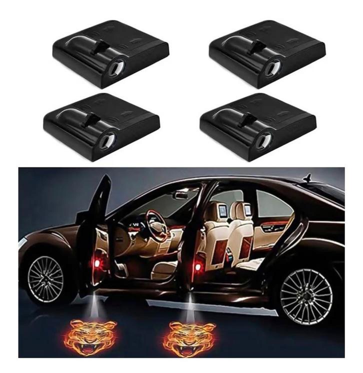 4 Projecteurs LED de Voiture, Motif multi-cercles bleus, Auto diversen, Tuning en Styling, Ophalen of Verzenden