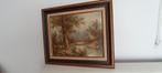 Vintage Oil Painting ''WOODLAND''. Signed I.Cafieri, Antiek en Kunst, Ophalen of Verzenden