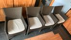 4 gezellige stoelen, hoog zitcomfort , buitenkans !!, Zo goed als nieuw, Ophalen