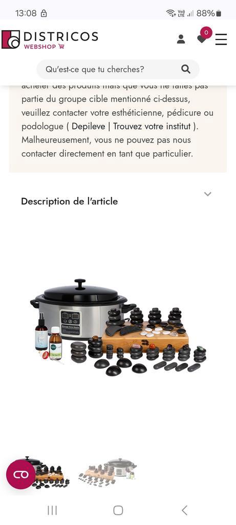 Kit pierres chaudes, Sport en Fitness, Massageproducten, Nieuw, Hotstone, Ophalen