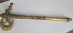 Rare-Sceptre africain Akan/Ashanti en laiton massif (GHANA), Ophalen of Verzenden
