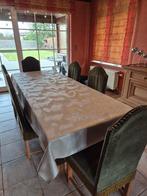 Vol eiken tafel met 6 stoelen, Huis en Inrichting, Complete eetkamers, Ophalen, Gebruikt, Landelijk, 4 tot 6 stoelen