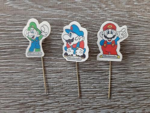 3 anciennes épingles Nintendo Mario et Luigi, Collections, Broches, Pins & Badges, Comme neuf, Enlèvement ou Envoi