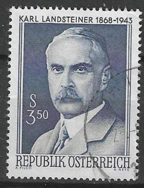 Oostenrijk 1968 - Yvert 1096 - Karl Landsteiner (ST), Postzegels en Munten, Postzegels | Europa | Oostenrijk, Gestempeld, Verzenden