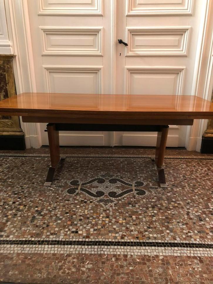VINTAGE TAFEL SALONTAFEL CHROOM POTEN VERHOOGBAAR ZEER MOOI, Antiek en Kunst, Antiek | Meubels | Tafels, Ophalen