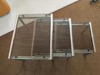 3 Tables gigognes, Ophalen, Rechthoekig, Moderne, Glas
