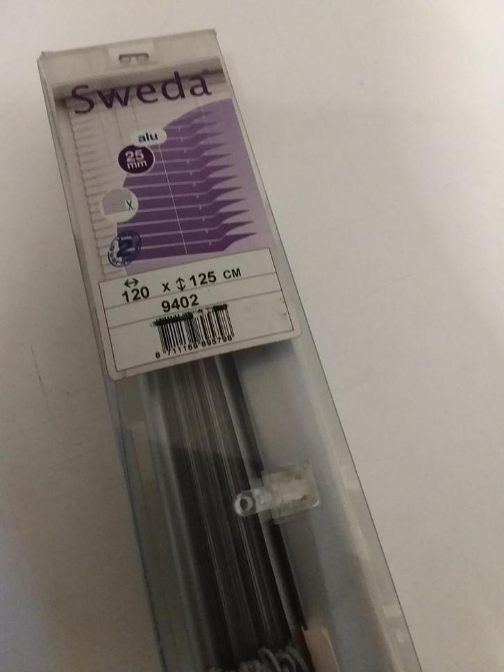 Lamellen gordijn, Sweda, zilvergrijs, 120x125, Nieuw !, Huis en Inrichting, Woonaccessoires | Overige, Nieuw, Ophalen of Verzenden