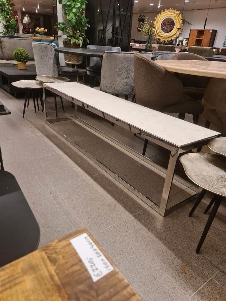 Meuble TV Levanto New Richmond 180 cm en acier marbré €495, Maison & Meubles, Armoires | Mobilier de télévision, Neuf, Moins de 100 cm