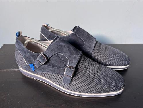 Floris van Bommel herenschoenen maat 9 / 43 H als nieuw, Kleding | Heren, Schoenen, Zo goed als nieuw, Gespschoenen, Blauw, Ophalen of Verzenden