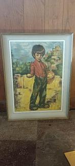 Schilderij op kinderdoek gesigneerd DESMET, P. 52x70, n349, Antiek en Kunst, Ophalen