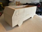 leuke houten bak in de vorm van een volkswagen busje, Huis en Inrichting, Woonaccessoires | Kisten, Minder dan 50 cm, 50 tot 100 cm