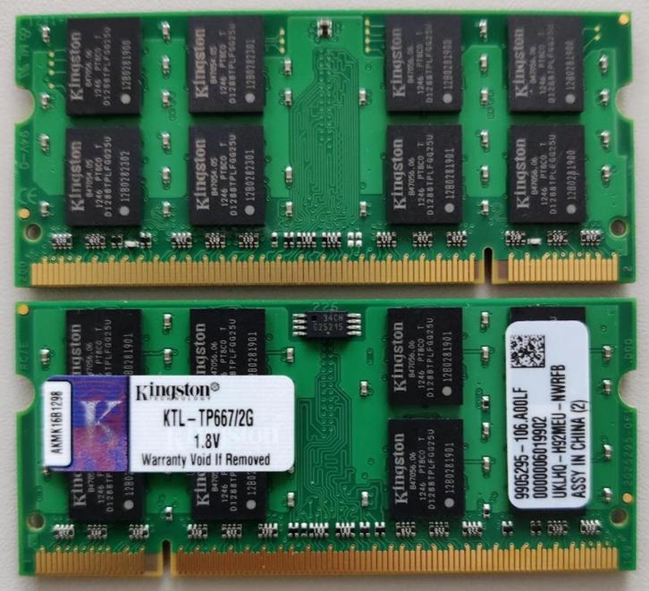 RAM SODIMM DDR2 1GB, Computers en Software, RAM geheugen, Gebruikt, Laptop, 1 GB of minder, DDR2, Ophalen of Verzenden
