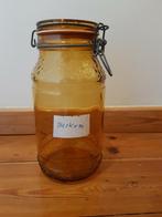 Brocante vintage voorraadpot amber glas, Enlèvement
