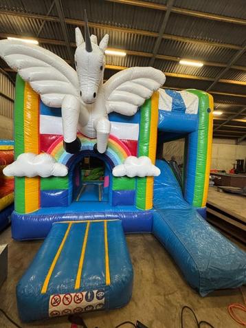 Springkasteel unicorn paardje te koop beschikbaar voor biedingen