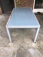 Glazen buitentafels, Tuin en Terras, Ophalen, Gebruikt, Rechthoekig, Aluminium