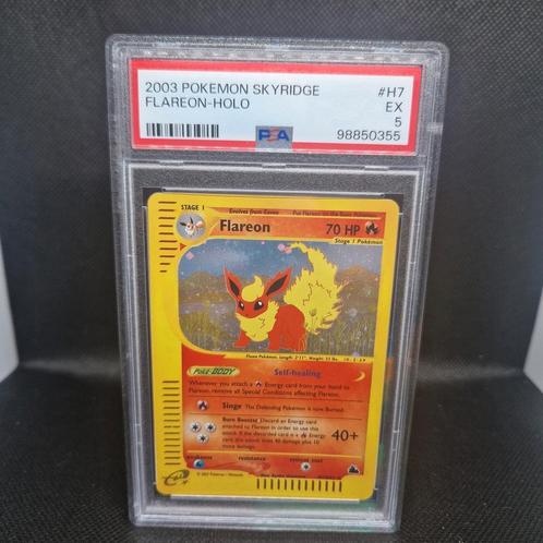 Flareon Holo Skyridge PSA 5, Hobby en Vrije tijd, Verzamelkaartspellen | Pokémon, Zo goed als nieuw, Ophalen of Verzenden