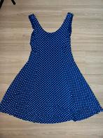 Zomerjurk blauw met witte bolletjes medium, Maat 38/40 (M), Blauw, Ophalen of Verzenden, Gedragen