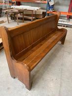 Massief eiken bank, Ophalen, Zo goed als nieuw, Hout, 90 cm of meer