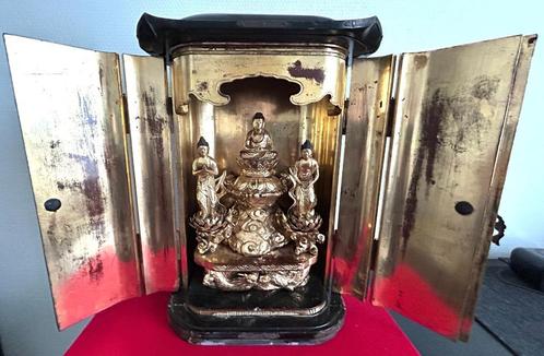 Bouddha Statue Kannon, Bodhisattva & Zushi Box, Antiquités & Art, Art | Art non-occidental, Enlèvement