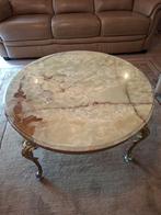 Vintage marmeren salontafel met bijpassende bijzettafeltjes, Ophalen, Zo goed als nieuw