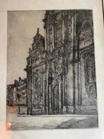 Belgische architectuur ontdekken - Gravure om te identificer, Antiek en Kunst, Ophalen of Verzenden
