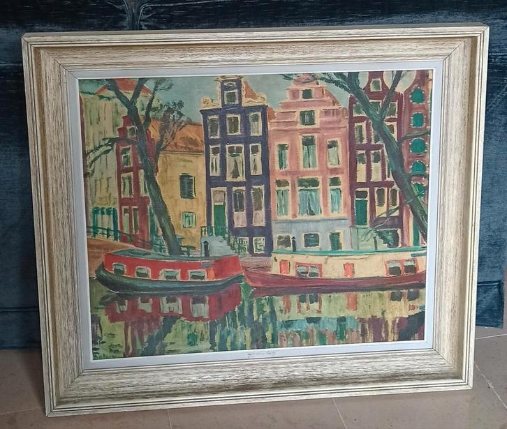 Arnold Balwé, "Le Fossé d'Amsterdam", fac-similé, Antiquités & Art, Art | Peinture | Moderne, Enlèvement