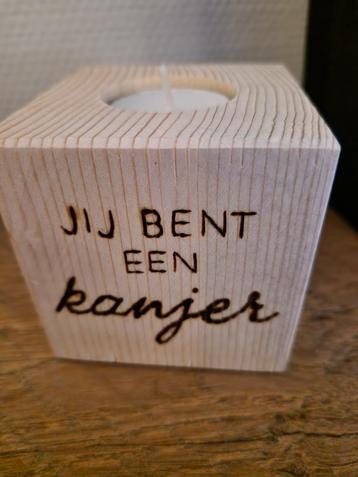 Kaarsenhouder "jij bent een kanjer" beschikbaar voor biedingen