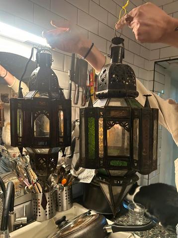 2 marokkaanse hanglampen onbeschadigd samen/apart beschikbaar voor biedingen