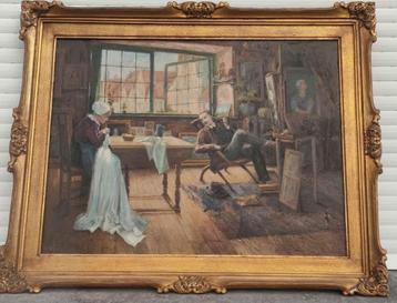 Huile sur toile signe Alfons rubbens  beschikbaar voor biedingen
