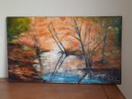 Olieverfschilderij met linnen frame, Ophalen of Verzenden