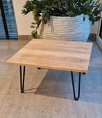 Bijzettafeltje massief eik, Ophalen, Minder dan 45 cm, Vierkant, Nieuw