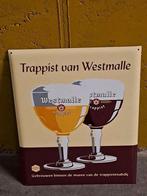 Reclame bord Trappist Westmalle metaal 32x42cm groot, Verzamelen, Ophalen of Verzenden, Zo goed als nieuw