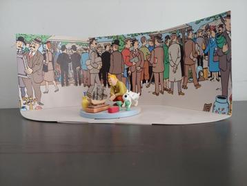 Kuifje-scène op de rommelmarkt. Diorama, Moulinsart 2011 beschikbaar voor biedingen