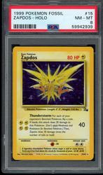 Zapdos Holo PSA 8 - 15/62 - Fossil 1999, Hobby en Vrije tijd, Verzamelkaartspellen | Pokémon, Verzenden, Zo goed als nieuw, Losse kaart