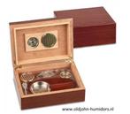 H74 BOOKWILL MERK HUMIDOR GIFTSET - MAHONIE -ASBAK KNIPPER, Verzamelen, Rookartikelen, Aanstekers en Luciferdoosjes, Verzenden