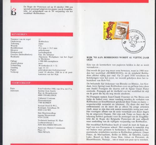 Année 1988 : FDC 2302 sur feuillet - 50 ans du journal "Spir, Timbres & Monnaies, Timbres | Europe | Belgique, Enlèvement ou Envoi