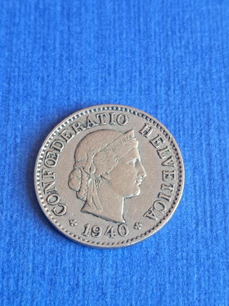 1940 Suisse 5 rappen, Timbres & Monnaies, Monnaies | Europe | Monnaies non-euro, Monnaie en vrac, Autres pays, Envoi