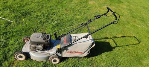 Grasmachine Weibang, Tuin en Terras, Grasmaaiers, Gebruikt, Benzine-grasmaaier, 50 cm of meer, Cirkelmaaier, Opvangzak, Ophalen