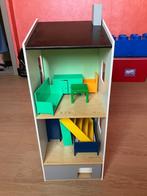Houten poppenhuis met meubels, Kinderen en Baby's, Speelgoed | Poppenhuizen, Ophalen, Gebruikt, Poppenhuis