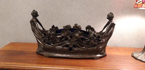 Art nouveau centerpiece in brons jaren 1920., Antiek en Kunst, Antiek | Brons en Koper, Brons, Ophalen