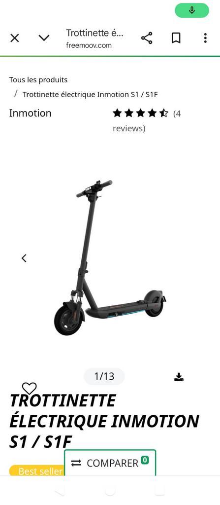 Inmotion S1F elektrische scooter, Fietsen en Brommers, Steps, Ophalen