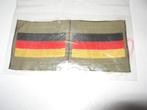 2 naai-insignes met „Duitse vlag” van 100% polyester. dubbel, Ophalen of Verzenden, Landmacht, Embleem of Badge