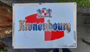 Planche émaillée de Kronenbourg.