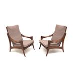 2x Vintage fauteuil De Ster Geldermalsen jaren '60 '70 teak, Huis en Inrichting, Fauteuils, Verzenden