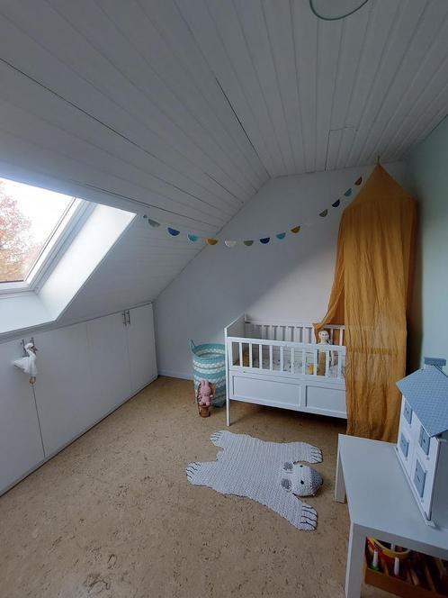 Retro kinderbedje, Enfants & Bébés, Chambre d'enfant | Lits, Utilisé, Moins de 140 cm, Moins de 70 cm, Sommier à lattes, Matelas