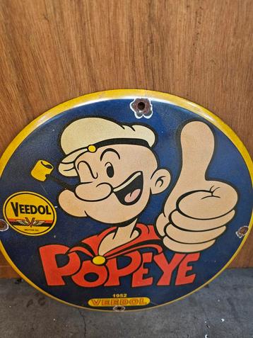 Emaille Popeye Veedol Reclame Emailleborden beschikbaar voor biedingen