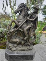 PRACHTIG BEELD VAN ST. GEORGE DIE DE DRAAK VERSLAAT, Antiek en Kunst, Antiek | Brons en Koper, Ophalen of Verzenden, Brons