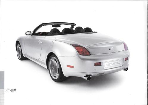 LEXUS SC 430,  2001, Boeken, Auto's | Folders en Tijdschriften, Zo goed als nieuw, Overige merken, Ophalen of Verzenden