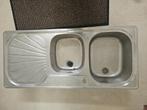 Dubbele spoelbak RVS, Huis en Inrichting, Keuken | Keukenelementen, Ophalen, Gebruikt, 25 tot 50 cm, Overige kleuren